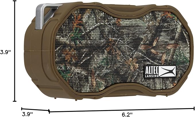 Altec Lansing Baby Boom XL - Waterproof Bluetooth Speaker, Wireless & Portable Speaker for Travel & Outdoor Use, Deep Bass & Loud Sound, 1 Pack, Real Tree Camo