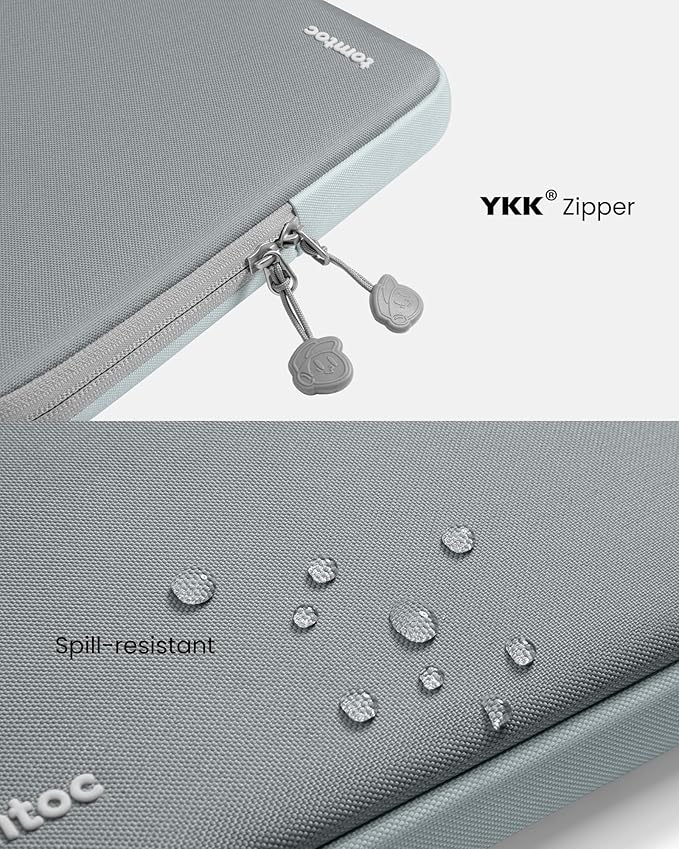 tomtoc 360° Protective Laptop Sleeve for 15-inch New MacBook Air M5/A3448 (2026), M4/A3241, M3/A3114, M2/A2941, Water-Resistant Laptop Case Fits 15-inch MacBook Pro A1990 A1707 & Surface Laptop AI PC