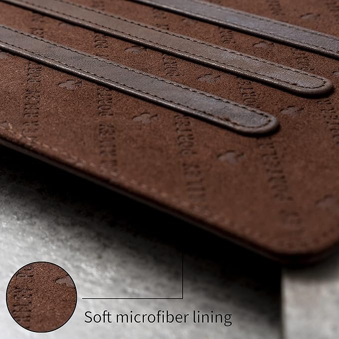 Porter Riley - Leather Case Compatible with iPad Pro 13" - M5 / M4 (2025/2024) Release. Premium Genuine Leather Stand/Cover/Flip Case (Chocolate Brown)
