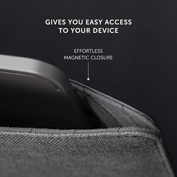 Native Union Stow Slim for iPad 13" Tablet Sleeve – Sleek & Slim Premium Sleeve Compatible with iPad Air 13" M4, iPad Pro 13" M4 with Easy-Access Magnetic Closure & External Pocket (Slate)