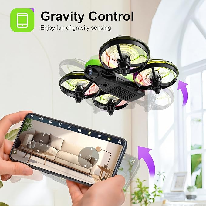 Swifsen Kids Drone with Camera – Mini Rc Toy for Boys, Beginners, Birthday Gifts for Boys and Beginners,Quadcopter Light Toy With 2 Batteries,Rc Drone Indoor Small Helicopter,Altitude Hold