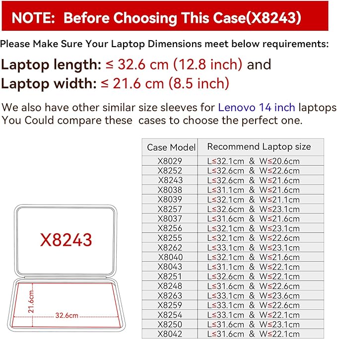 Smatree Hard EVA Protective and Waterproof Sleeve Bag and Case for 14 inch IdeaPad 3 Laptop, Anti-Shock and Waterproof Laptop Case (X8243)