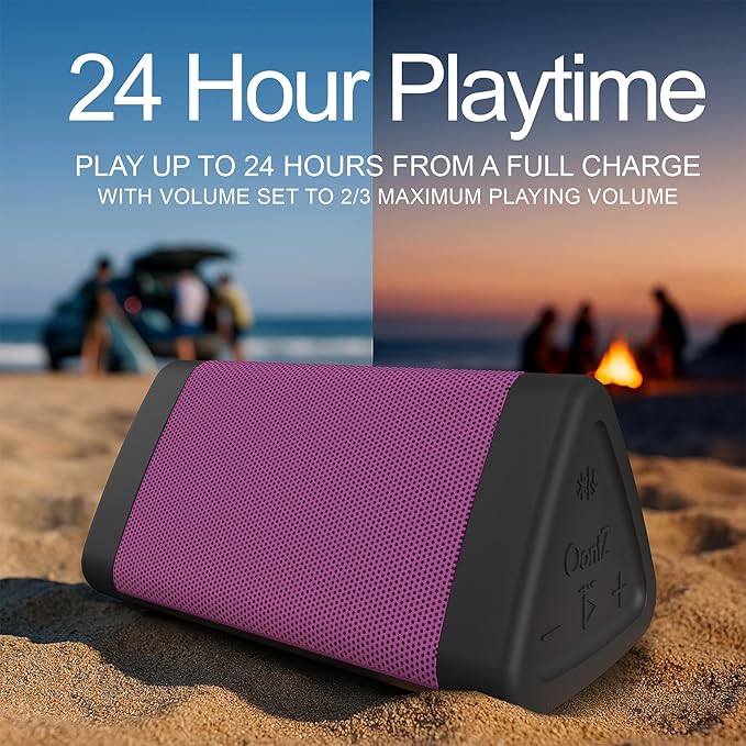 OontZ Angle 3 (4th Gen) – Portable Bluetooth Speaker, 12W Stereo Sound, 24 Hour Playtime, Rich Bass, 100 Foot Wireless Range, Waterproof, Home, Outdoor, Travel, Great Gift (Pink)