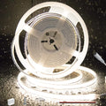 PAUTIX COB LED Strip Neon Rope Light 16.4ft/5m, 4000K White 504 LEDs/m 24V,Silicone LED Neon Light IP68 Waterproof for Outdoor Indoor Lighting Decor(Power Supply NOT Included)