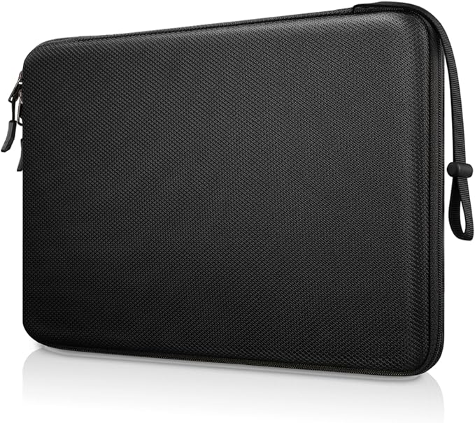 FINPAC 15.6-inch Hard Laptop Sleeve Case Compatible with 15.6 Inch Acer Aspire, Shockproof Computer Carrying Case for HP Dell Razer Samsung Laptop Chromebook, Black