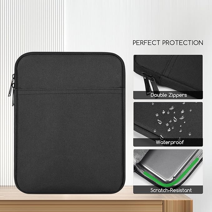 9-11 Inch Tablet Carrying Sleeve Case for Amazon Fire Max 11/10.1" Fire HD 10 Plus / 11" iPad Pro M5 M4 / Air M4 M3 M2 / iPad 11th,Samsung Galaxy Tab S9 S8 S7 A8 11" Tablet Bag(Black)
