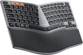 ProtoArc Bluetooth Ergonomic Keyboard, EK04 Mini Compact Wireless Ergonomic Keyboard, Hard Palm Rest, Multi-Device, Split Design, Rechargeable, Compatible with Windows, Mac OS