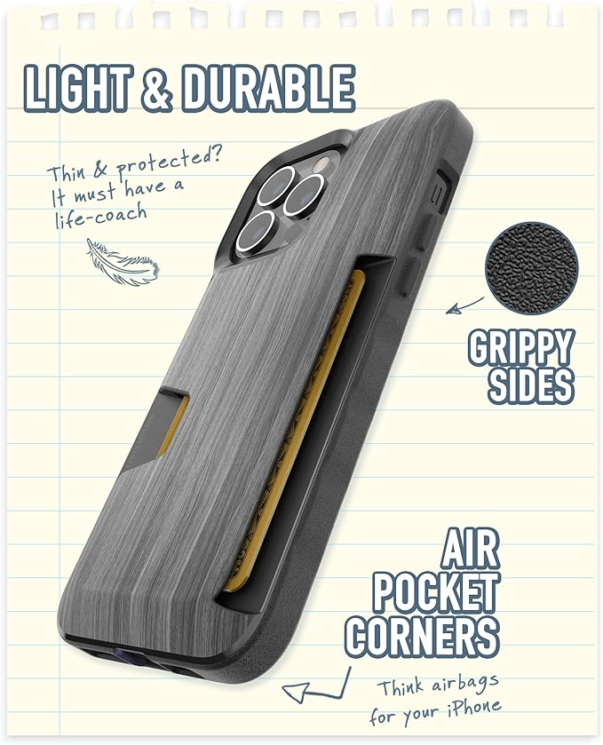 Smartish® iPhone 13 Pro Max Wallet Case - Wallet Slayer Vol. 1 [Slim + Protective] Credit Card Holder - Drop Tested Hidden Credit Card Slot Cover for Apple iPhone 13 Pro Max - Chef's Special