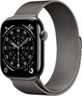 Apple Watch Series 11 [GPS + Cellular 46mm] Smartwatch with Slate Titanium Case with Slate Milanese Loop - M/L. Sleep Score, Fitness Tracker, Health Monitoring, Always-On Display, Water Resistant