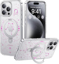 CASEKOO Libra [Zodiac Collection] for iPhone 16 Pro Case with Magnetic Ring Stand [Compatible with MagSafe] [Military-Grade Protection] Fashion Clear Back Design, Soft Edge