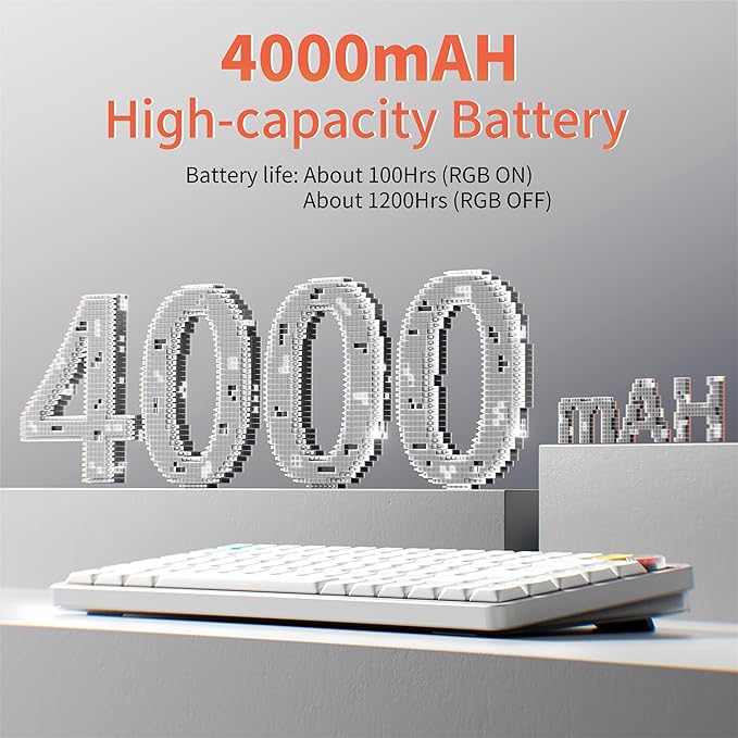 nuphy Air75 V3 Hot Swappable Wireless Mechanical Keyboard, 84 Keys 75% Custom Low Profile Keyboard with Knob, RGB Backlit, Gasket Mounted, Support Bluetooth/2.4GHz/USB-C,White-Red Nano
