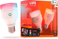 LIFX Smart Light Bulbs A19 E26 (2 Pack), Color Changing RGB + Warm White 1100 Lumens Tunable LED, 11W, Matter Compatible, Apple HomeKit, Alexa & Google Home, Dimmable