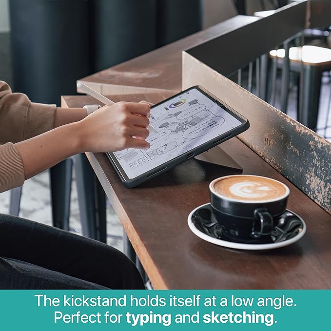 TineeOwl for iPad Pro 11-inch Case (M5/M4) 2025/2024, Adjustable Kickstand Magnetic Cover - Infinite Viewing Angles, Portrait/Landscape Stand, Apple Pencil Charging, Dove Series (Black)