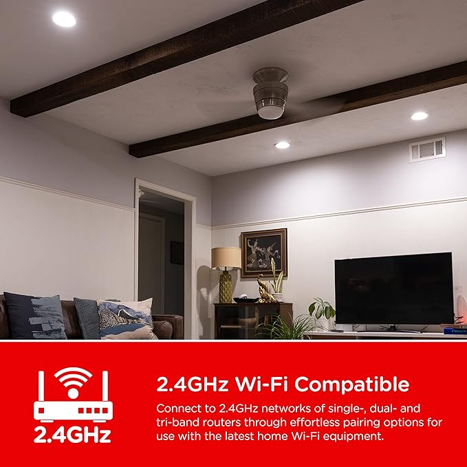 UltraPro Wi-Fi LED Smart Light Bulb, BR30, 65W Equivalent, White Select Tunable 2700K - 6500K, Full-Range Dimmability, 2.4GHz Router Required, Circadian Rhythm, Easy-to-Use App, 4 Pack, 51457