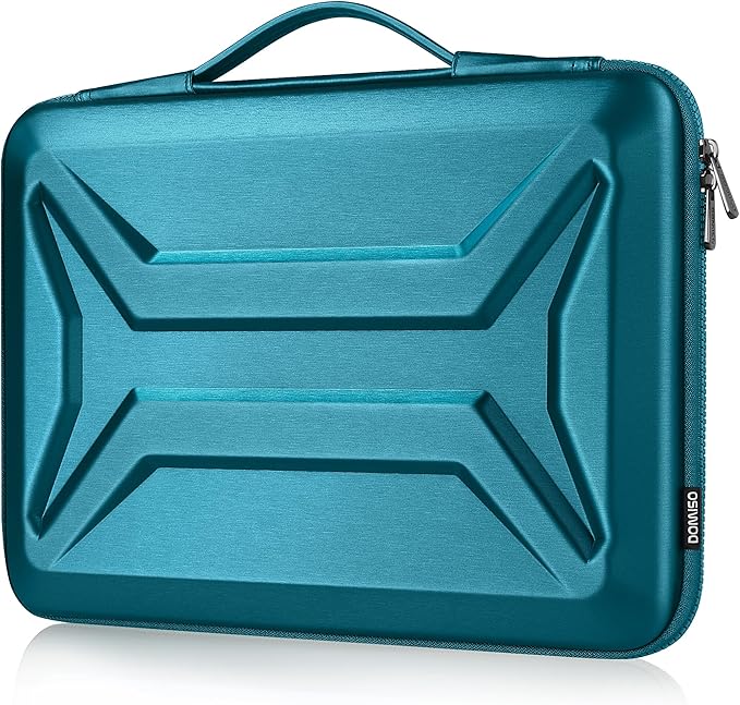 DOMISO 17-17.3 Inch Laptop Hard Case, Waterproof Shockproof Hard Shell Protective Laptop Sleeve with Handle for Dell XPS 17/Lenovo IdeaPad/Acer Aspire/HP Envy 17/LG gram 17, Teal