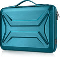 DOMISO 13 Inch Laptop Hard Case, Waterproof Shockproof Hard Shell Laptop Sleeve Protective Case with Retractable Handle for MacBook Air Pro Neo/Dell XPS 13//Microsoft Surface/Lenovo Yoga/HP Envy,Teal