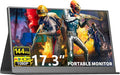 MAGICRAVEN 144HZ Portable Gaming Monitor, 17.3" 1080P Laptop Monitor, Dual USB C HDMI Second Computer Screen, VESA Gaming Display with Speakers, Travel Monitor for PS4/5 Xbox Switch MAC PC Phone