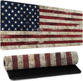 American Flag Mouse Pad Extended Large 31.5x11.8 in USA Flag Desk Mat Independence Day Large Mousepad Non-Slip Rubber Base Stitched Edge Gaming Mousepad PC Computer Desk Pad for Work Desktop