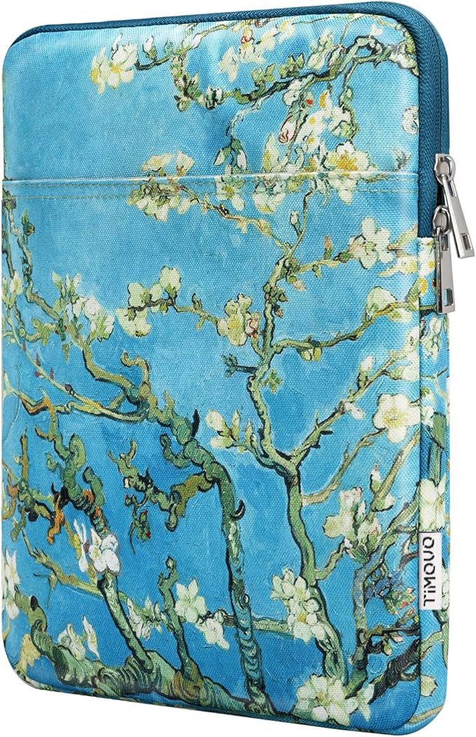 TiMOVO 9-11" Tablet Sleeve Bag for iPad 11-inch A16 2025, iPad 10.9"/10.2"| Air 11 Inch/5th/4th Gen. 10.9", Galaxy Tab A9+/A11Plus 11", Protective Bag Fit Smart Keyboard, Apricot Blossom