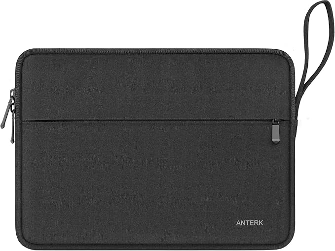 Laptop Sleeve Case 15.4 Inch, Water Resistant Shockproof Protective Computer Cover with Handle, Traveling Carrying Sleeve with Pocket Portable Laptop Bag Compatible for 15 in HP, Dell, Asus, Black