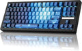 ZORNHER ZH870 Wireless Mechanical Gaming Keyboard,80% Blue Custom Creamy Sound Keyboard with Lighted Up Dye Sublimation PBT Keycaps,Pre-lubed Linear Switches,Hot-Swappable,RGB Backlit