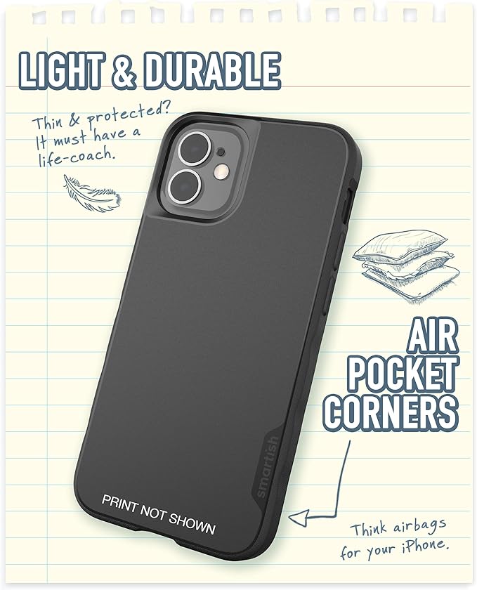 Smartish iPhone 12 Mini Slim Case - Gripmunk [Lightweight + Protective] Thin Cover (Silk) - Secret Menu