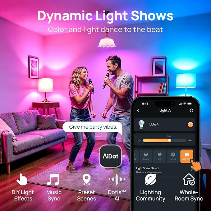 Linkind Smart Light Bulbs, Smart Bulb that Work with Alexa & Google Home, LED Light Color Changing, A19 E26 WiFi Light Bulb Dimmable, RGBTW Alexa Bulb No Hub Needed 800 Lumen, 2.4Ghz WiFi, 6 Pack