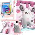Uppuppy for iPad Pro 12.9 Case Folio Cover with Pencil Holder Kids Girls Women Cute Kawaii Girly Pretty Dog Design Rotating Stand for Apple iPad Pro 12.9 Inch Cases 2022/2021/2020/2018