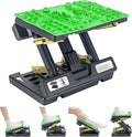Footrest for Under Desk at Work, Height Adjustable Foot Rest with Reflexology Pad, Foldable Ergonomic Foot Stool for Muscle Tension Relief, Suitable for Office, Home & All-Season Use(Green)