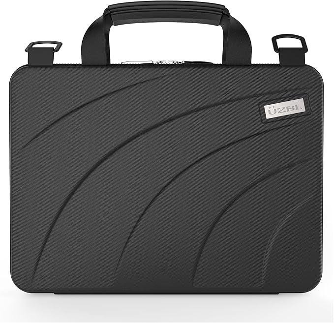 UZBL 13-14 Inch Always-on Chromebook Protective Hard Case with Adjustable Shoulder Strap and Carrying Handles