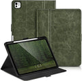Slim Case for iPad Pro 13 Inch M5/M4 (2025/2024) A3360/A3361/A2925/A2926 with Pencil Holder,Lightweight Cover,Magnetic Closure,Multi Angle Stand,Typing Angle,Auto Sleep/Wake,Green