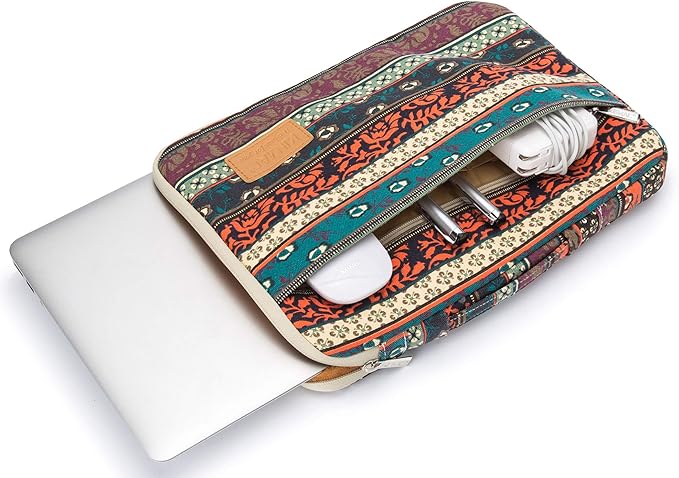 Kinmac 360° Heavy Duty Protective Laptop Sleeve Case Bag Cover with Handle for MacBook Air 13 inch,iPad Pro 13 inch and 13.3 inch HP,Dell,Lenovo,Asus,Acer Laptop (Bohemian)