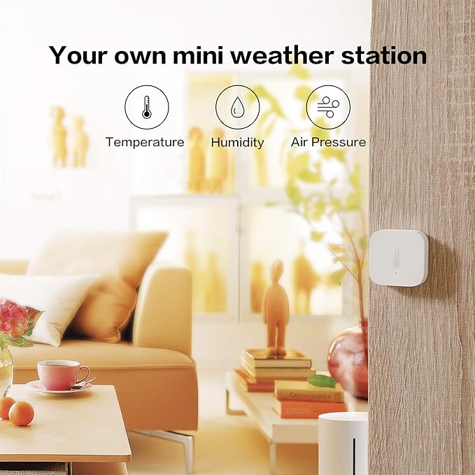 Aqara Zigbee Temperature and Humidity Sensor Witch Smart Plug,Wireless Thermometer Hygrometer for Home Automation, Remote Monitoring, Requires Aqara Hub (not 3rd-Party), Compatible with Apple HomeKit