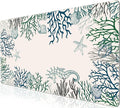 L-SPOUTTO Coral Desk Mat for Keyboard and Mouse,XXL Large Mouse Pad Non-Slip Keyboard Pad Waterproof Desktop Mat for Laptop Computer Work Game Home Office-Ocean Coral