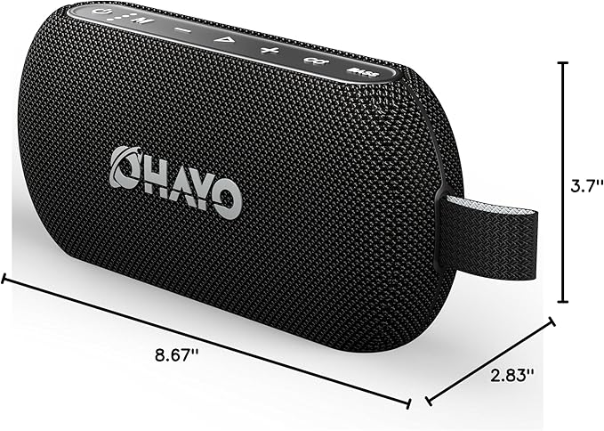 OHAYO 40W Wireless Portable Bluetooth Speaker with Lights, IPX7 Waterproof, Stereo Loud Sound, RGB Lights,TWS Pairing, AUX&TF-Card in, for Home/Party/Travel/Outdoor/Beach
