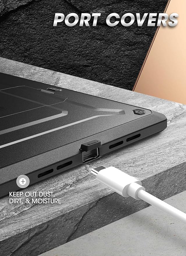 SUPCASE for iPad mini 7 Case A17 Pro 2024 (UB Pro), [Built-in Screen Protector & Pencil Holder & Stand] [Support Apple Pencil Charging] Protective Case for iPad mini 7th/6th Generation 8.3", Black