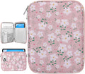 Dadanism 9-11" Tablet Sleeve Bag Carrying Case for iPad (A16) 11th Gen 11", iPad 10th Gen 10.9" Air 5/4, iPad Air M4/Pro 11", iPad 9/8/7th, Galaxy Tab A11+ Plus 11", Remarkable 2 10.3", Pink Flowers