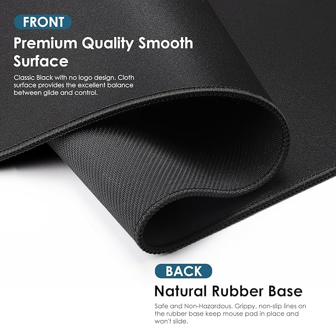 Dizzy Balloon Large Extended Mouse Pad with Durable Stitched Edges, 31.50"x15.75"x0.12", Mouse Mat Desk Mat for Home and Office, Black Large Gaming Mousepad, Keyboard Mat with Non-Slip Rubber Base