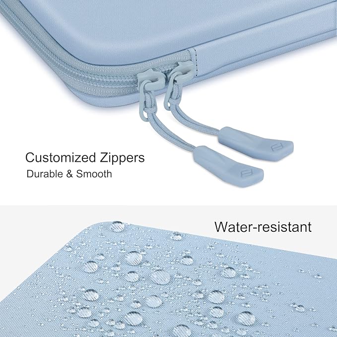 FINPAC Hard Laptop Sleeve Case for 13 inch MacBook Neo A18 Pro, 13 inch MacBook Air 2026 M5/M4/M3/M2, 14 inch MacBook Pro 2026 M5/M4/M3/M2 Pro/Max, Waterproof Case for Dell, Surface Laptop, Ice Blue