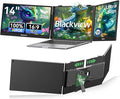 Blackview Laptop Screen Extender, 14" 1080P FHD IPS Triple Portable Monitor, Ultra-Slim Travel Dual Monitor Fit for 13"-17.3" Laptops, USB-C Plug&Play Extended Screen for Windows/Mac/Android/Switch