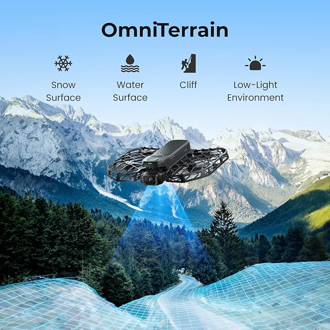 HOVERAir X1 PRO 4K Drone with Camera, Foldable Action Flying Camera with 42 KM/H Follow Speed, 15+ Fully Automatic Flight Modes, Fly Anywhere with OmniTerrain, SmoothCapture 2.0(Skiing Combo)