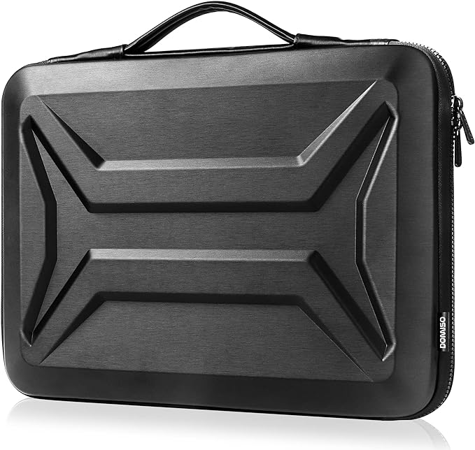 DOMISO 13.3-14 Inch Laptop Hard Case, Waterproof Shockproof Hard Shell Laptop Sleeve Protective Computer Bag for Macbook Pro 14 / Lenovo ThinkPad/Dell XPS/HP Pavilion, Black