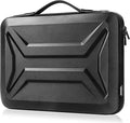 DOMISO 13 Inch Laptop Hard Case, Waterproof Shockproof Hard Shell Laptop Sleeve Protective Case with Retractable Handle for MacBook Air Pro Neo/Dell XPS//Microsoft Surface/Lenovo Yoga/HP Envy,Black