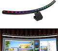 Curved Screen Light Bar Pro – RGB Music-Synced Ambient Lighting for 24”+ Monitors, Anti-Glare Desk Lamp with Touch Control, Stepless Dimming & Heavy-Duty Clamp
