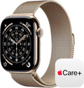 Apple Watch Series 11 [GPS + Cellular 46mm] Smartwatch with Gold Titanium Case with Gold Milanese Loop - M/L. Sleep Score, Fitness Tracker, Health Monitoring with AppleCare+ (2 Years)
