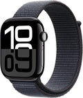 Apple Watch Series 10 [GPS 46mm case] Smartwatch with Jet Black Aluminum Case with Ink Sport Loop. Fitness Tracker, ECG App, Always-On Retina Display, Carbon Neutral