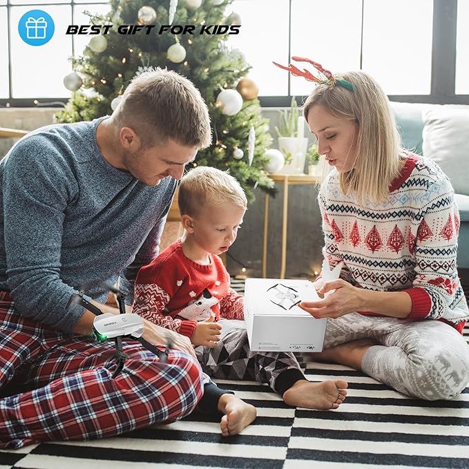SIMREX Drone With Camera for Kids Beginner & Adults – Foldable RC Quadcopter with Altitude Hold, Optical Flow Positioning , Indoor Mini Drone with One Key Start, Headless Mode, 3D Flip, Gift for Boys & Girls & Teenagers