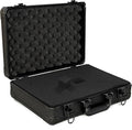 15 Inch Aluminum Carrying Case 15 X 11 X 4.3 Inch Ideal for Microphone & Camera Gear Transportation, DJ Mixer Case with Customizable Pre-Diced Foam, Black