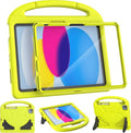 Kids Case for iPad A16 11th Gen 11-Inch 2025 & iPad 10th Generation (10.9" 2022), Durable Shockproof Fully-Body Cover with Screen Protector/Pencil Holder/Stand/Handle for Kids, Light Yellow