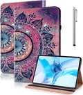 Case for iPad mini 7 2024 (A17 Pro) / Mini 6 2021, Mini 7th/6th Generation Case 8.3 inch, Multi-Angle Viewing Premium PU Leather Cover with Card Slot - Mandala